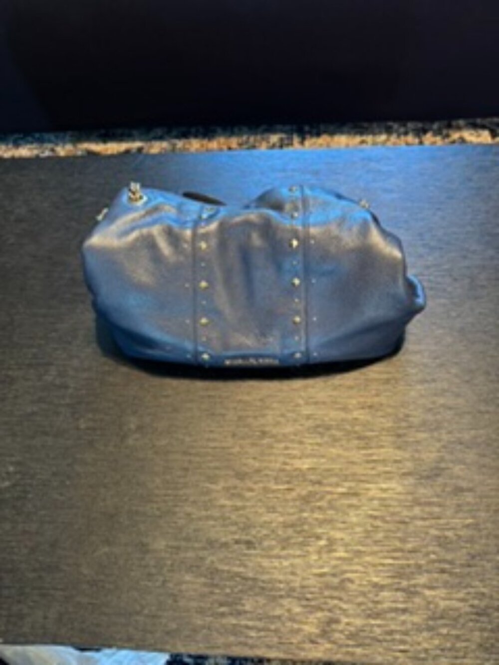 Blue Studded Michael Kors Bag